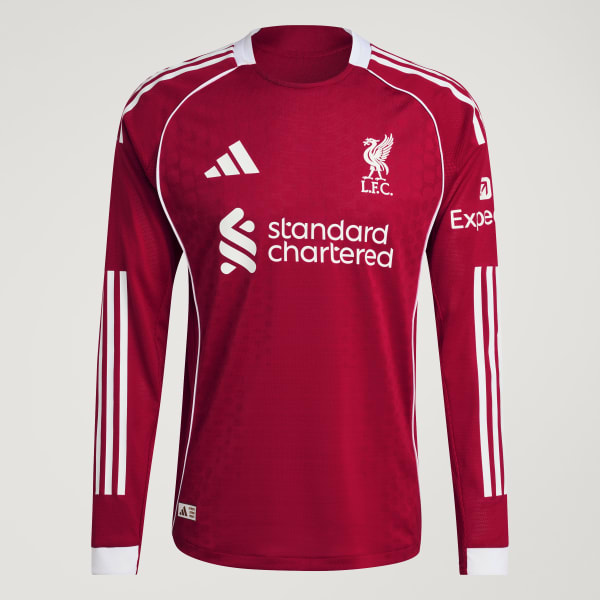 adidas Liverpool FC 25/26 Long Sleeve Home Authentic Jersey