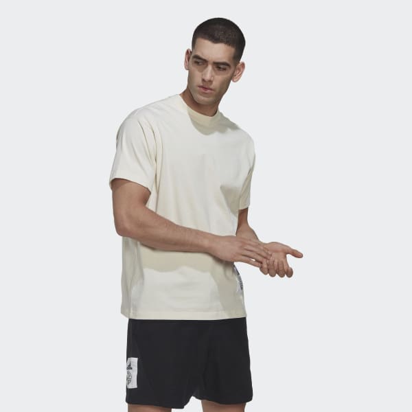 Bezowy Big Badge of Sport Tee (Gender Neutral) VD457