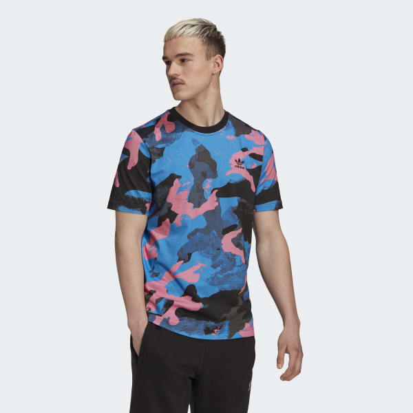 Camiseta adidas camuflada azul new arrivals