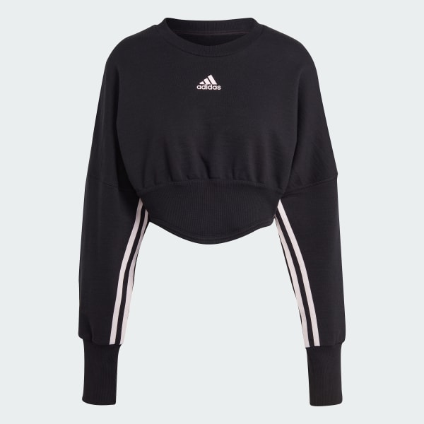 adidas Dance 3-Stripes Corset-Inspired Sweatshirt - Black
