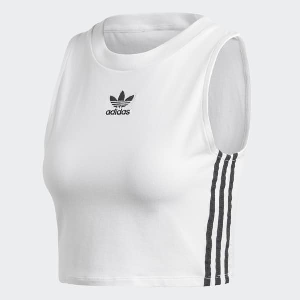 black and white adidas crop top