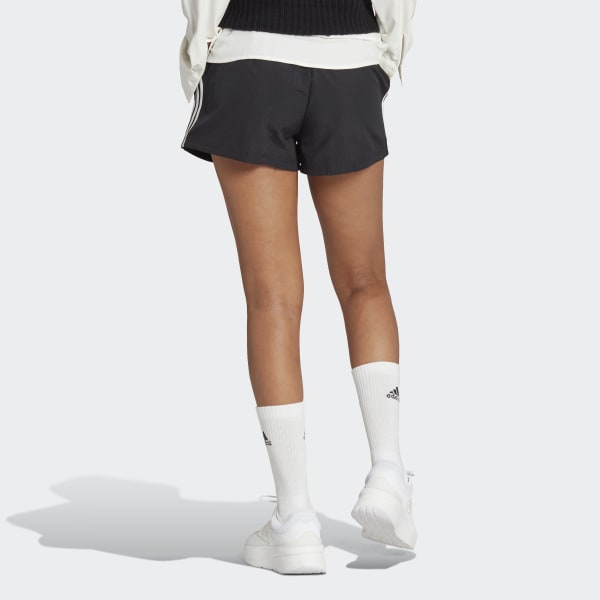 Black Essentials 3-Stripes Woven Shorts