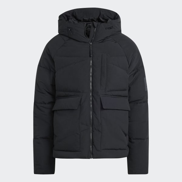 Svart Big Baffle Down Jacket U1119