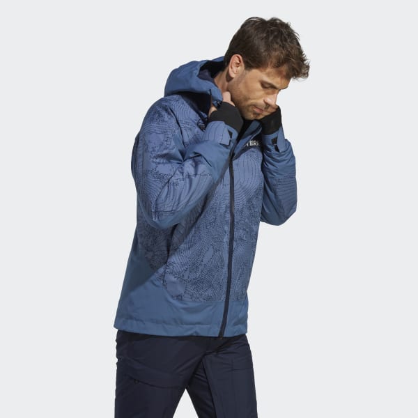 Blau TERREX 2-Layer Insulated Snow Graphic Skijacke