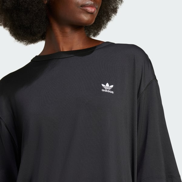 Adidas trefoil tee black outlet