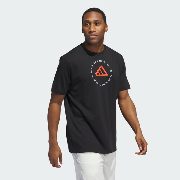 Black Hoops Emblem Graphic Tee