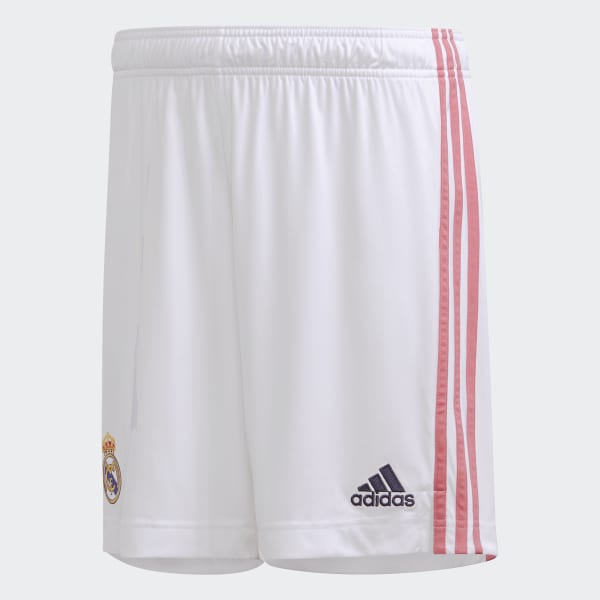 White Real Madrid 20/21 Home Shorts HAL01
