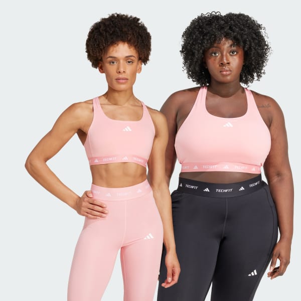 Pink TECHFIT Medium-Support Bra