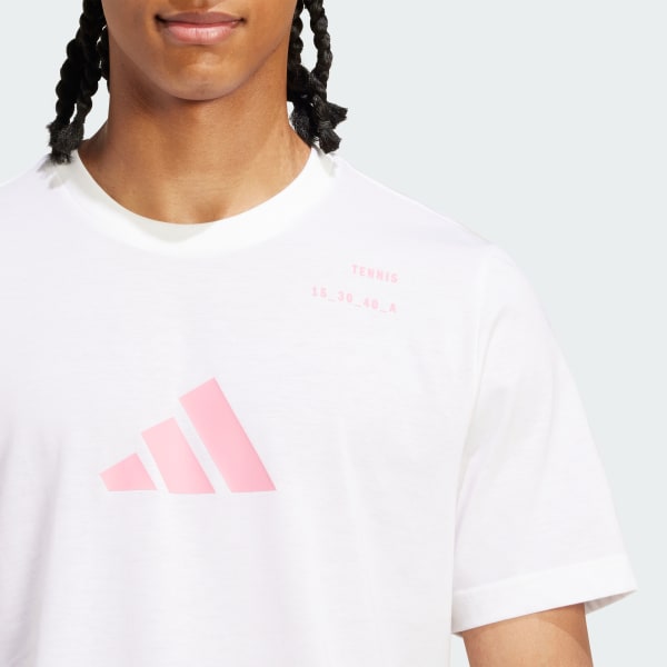 adidas Tennis Category Graphic Tee - White | Free Shipping