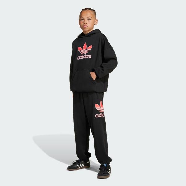Black Trefoil Hoodie Kids