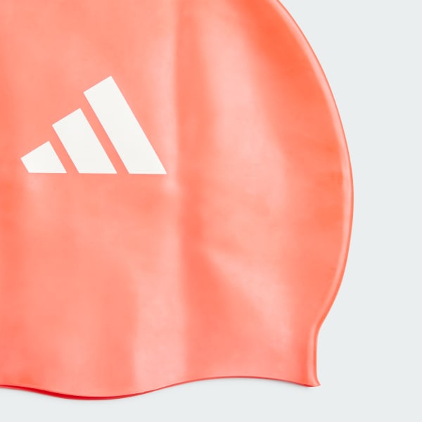 Orange adidas 3-Stripes Swim Cap Kids
