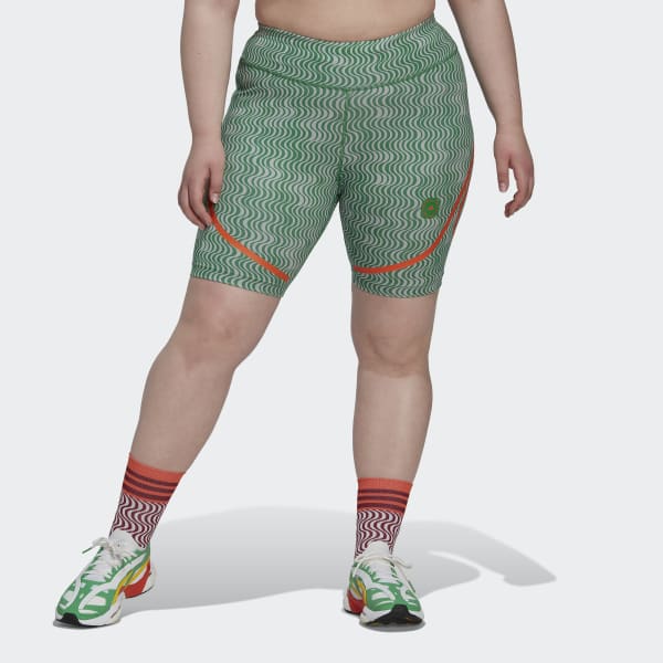 Zielony adidas by Stella McCartney TruePurpose Printed Cycling Tights - Plus Size QY850