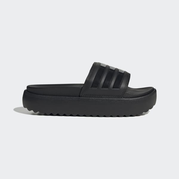 Negro Sandalias Adilette con Plataforma
