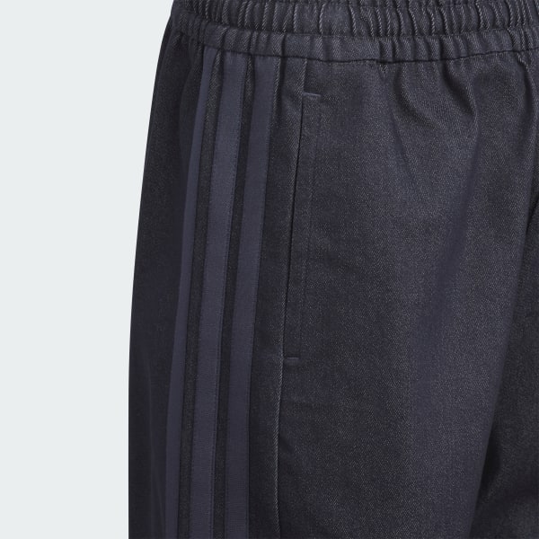 ブルー ガールズ ストレッチ デニム ルーズフィット ワイドパンツ キッズ
