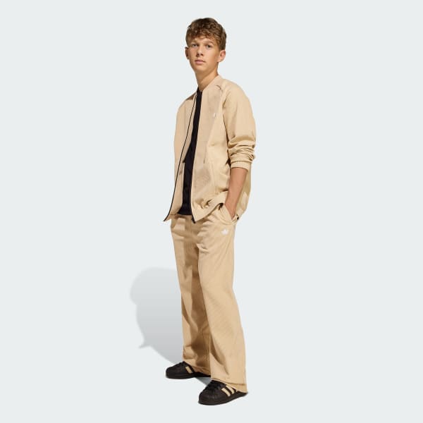 Beige TRACK TOP SST IN VELLUTO A COSTE OVERSIZED