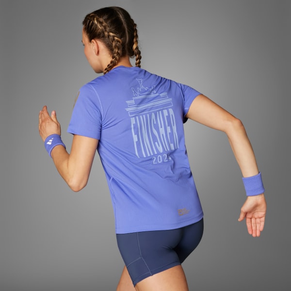 Blauw BMW Berlin Marathon 2024 Finisher T-shirt