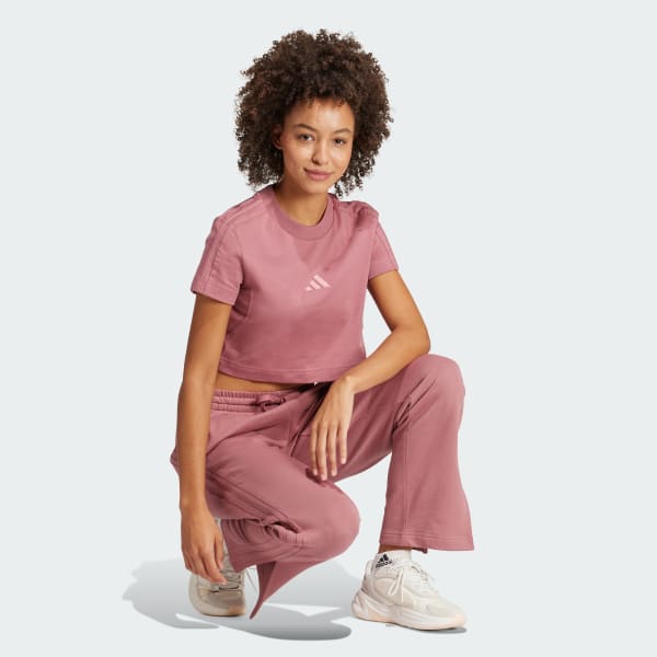 Pink ALL SZN French Terry 3-Stripes Straight Leg Pants