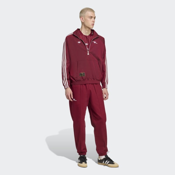 adidas Arsenal Terrace Icons Half-Zip Jacket - Burgundy | Free
