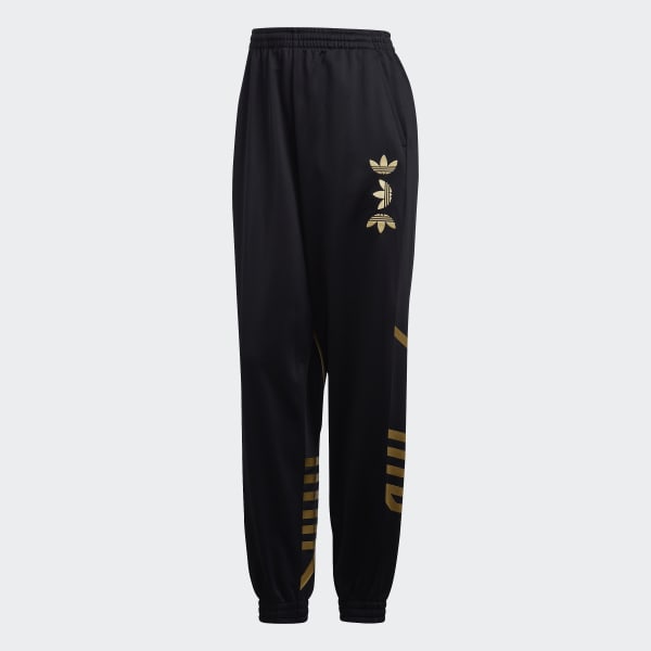 adidas white and gold track pants