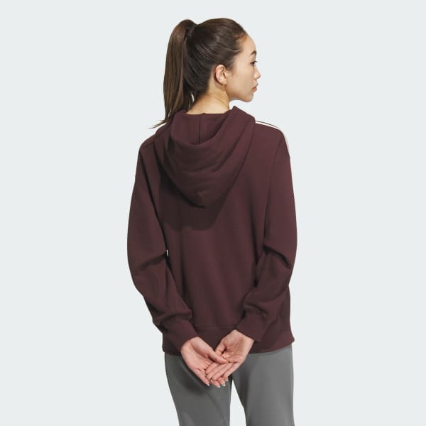 ブラウン エッセンシャルズ プラス スリーストライプス フレンチテリー パーカー