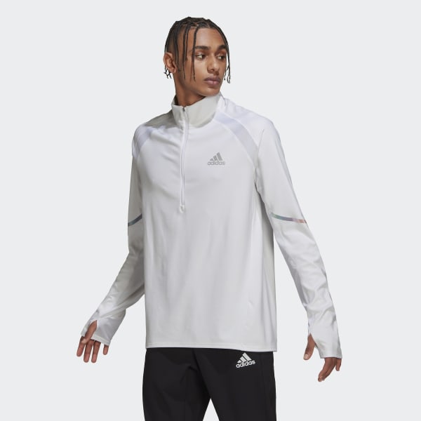 adidas Everydayrun Half-Zip Sweatshirt - White | adidas India