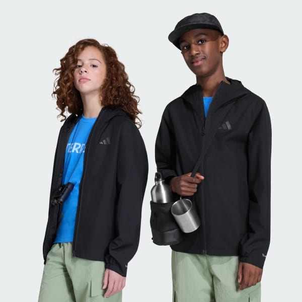 Noir Veste de pluie Terrex Kids Multi 2 couches CLIMAPROOF