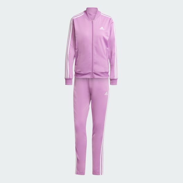 adidas Essentials 3-Stripes Tracksuit Purple adidas India