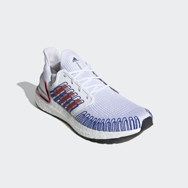 adidas boost white and blue