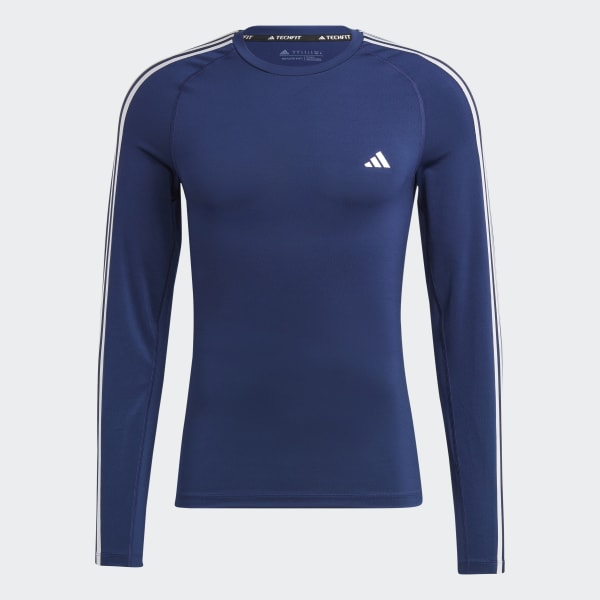Blauw Techfit 3-Stripes Training Longsleeve