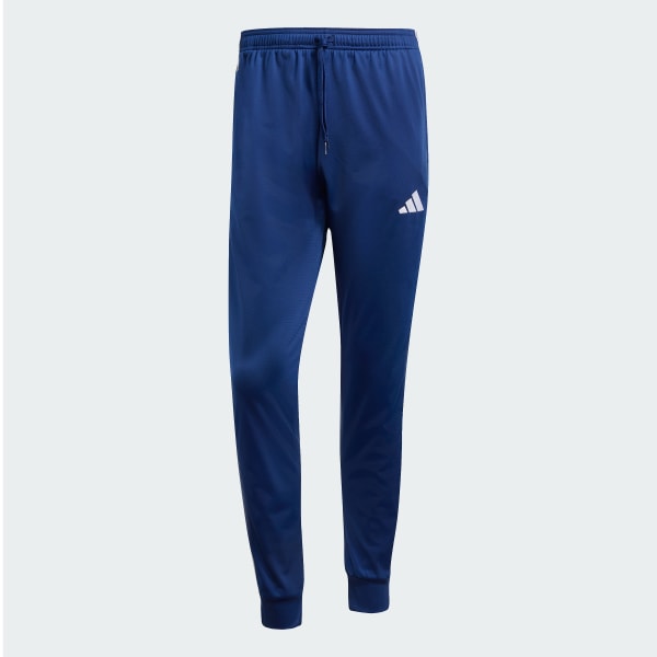 Men s Adidas 3 Stripes Tricot Tapered Track Pants Size Large Dark Blue