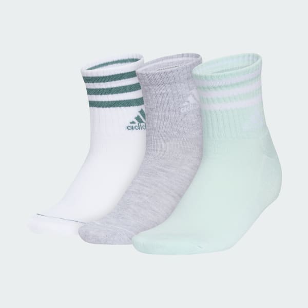 Cushioned 3-Stripes High Quarter Socks 3 Pairs