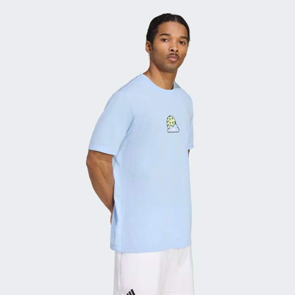 Bleu T-shirt graphique Pickleball