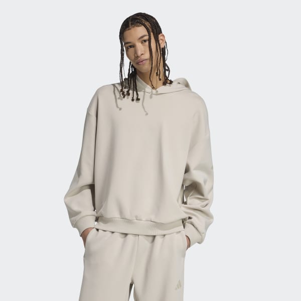 adidas Soft Lux Hoodie - Beige | Free Shipping with adiClub