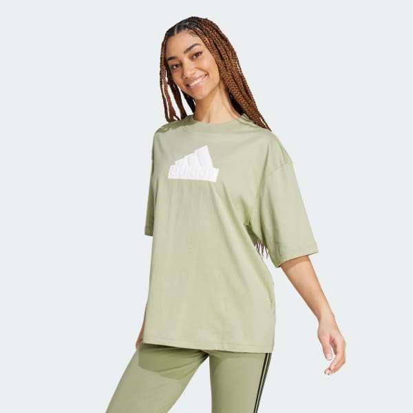 Green Future Icons Badge of Sport Boyfriend Tee