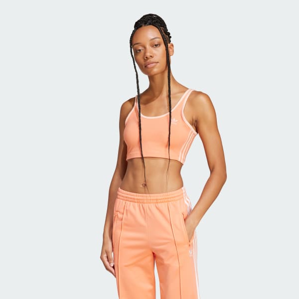 Orange Adicolor 3-Stripes Bra Top