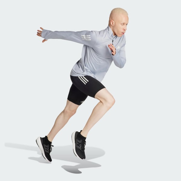 Grey Own the Run Half-Zip Jacket
