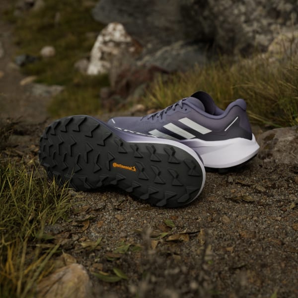 Purple Terrex Agravic 3 Trail Running Shoes