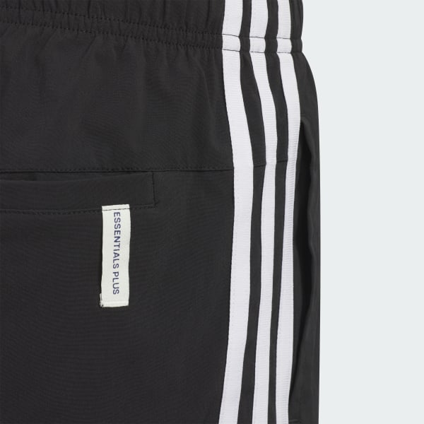 ブラック エッセンシャルズ プラス ルーズフィット スリーストライプス ウーブン ショーツ キッズ