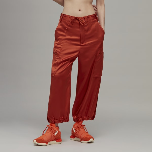 Czerwony Classic Tech Silk Cargo Pants