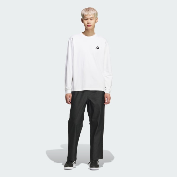 Black ESSENTIALS PLUS REGULAR FIT STRETCH DENIM FULL LENGTH OPEN HEM PANTS