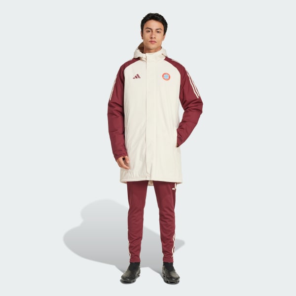 Beige FC Bayern München Tiro 24 Stadium Parka