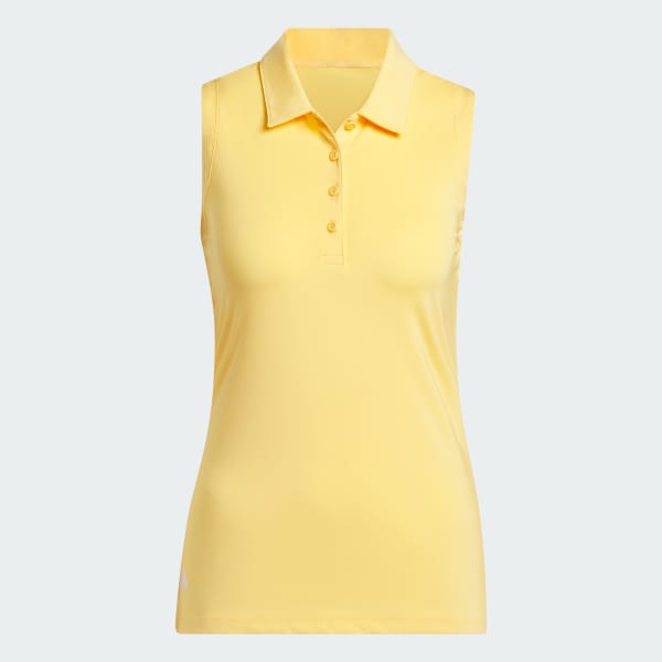Yellow Ultimate365 Solid Sleeveless Polo Shirt