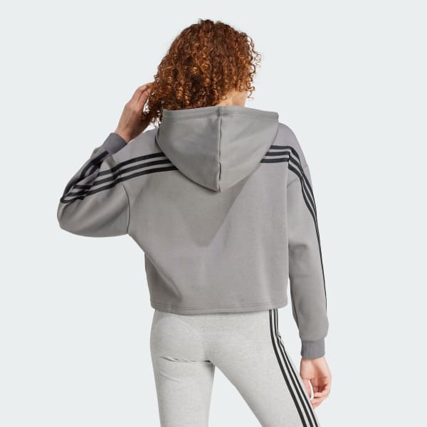 Grau Future Icons 3-Streifen Hoodie