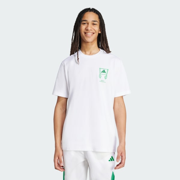adidas Stadium Crowd Loose Graphic Tee - White | Free