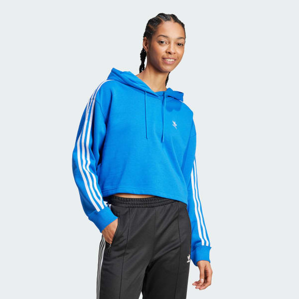 Adidas 3 stripe hoodie sales