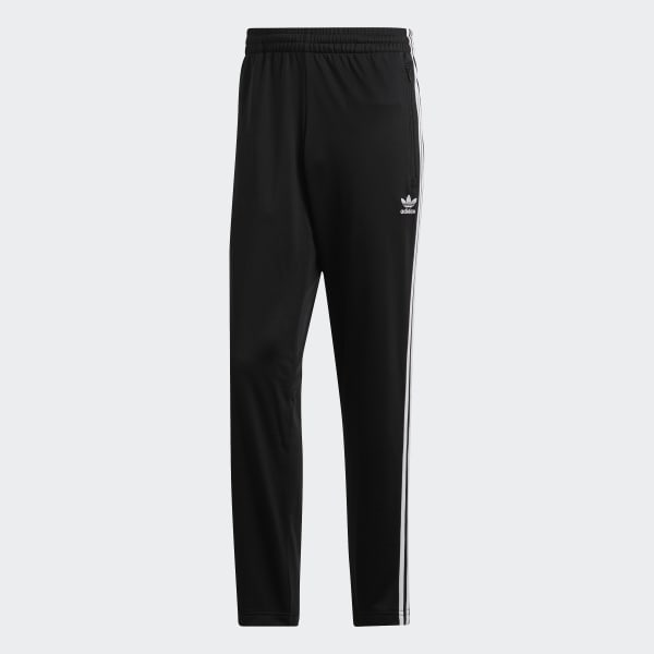 black and white adidas tracksuit bottoms