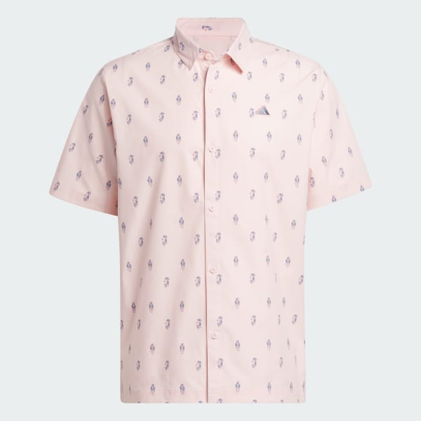 Pink Go-to Resort Button Down Polo Shirt