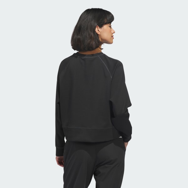 Black Beyond The Course Side-snap Twistweave Sweatshirt