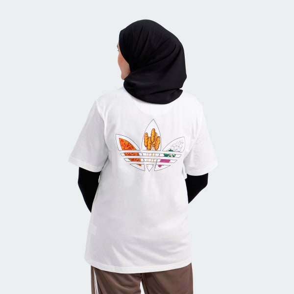 White adidas ESS Tee x Satay