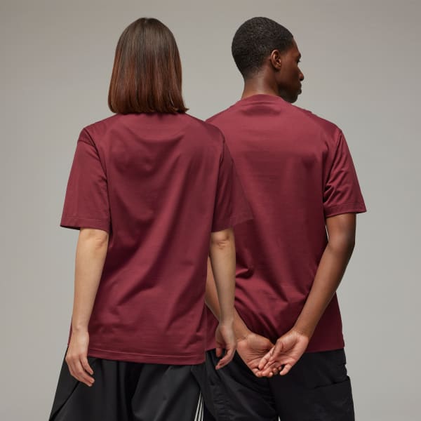 Burgundy Y-3 Relaxed Short Sleeve Tee